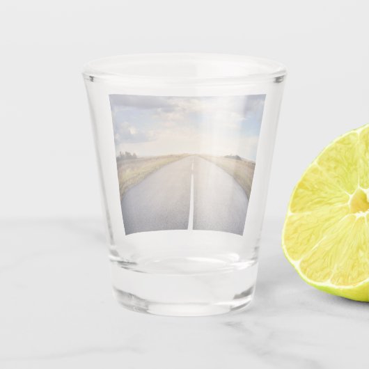 Auf der Straße Schnapsglas (Rückseite)