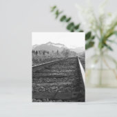 Auf der Strecke - Foto für schwarze und weiße Leit Postkarte (Stehend Vorderseite)