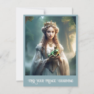 " AUF DER SUCHE NACH DEM TRAUMPRINZEN " POSTKARTE