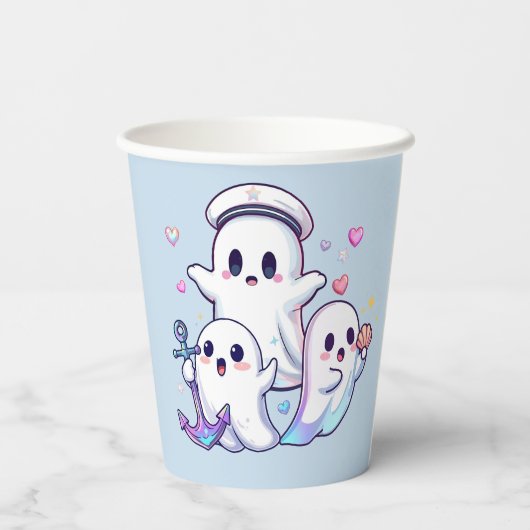 Auf der Suche nach der Hochsee! Pappbecher (Rückseite)