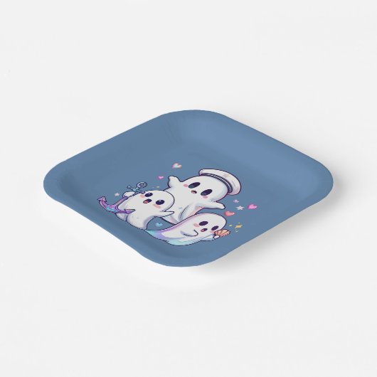 Auf der Suche nach der Hochsee! Pappteller (Gewinkelt)