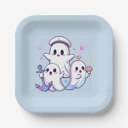 Auf der Suche nach der Hochsee! Pappteller (Vorderseite)