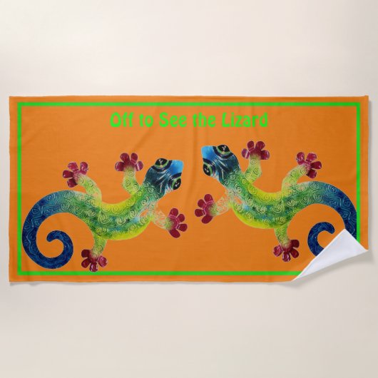 Auf der Suche nach der Lizard Strandtuch (Vorderseite)