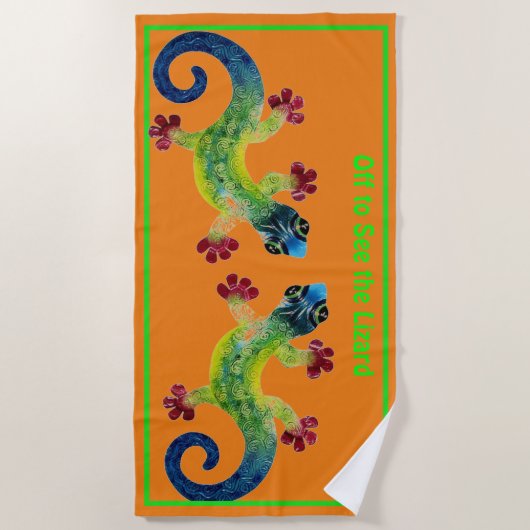 Auf der Suche nach der Lizard Strandtuch (Vorderseite)