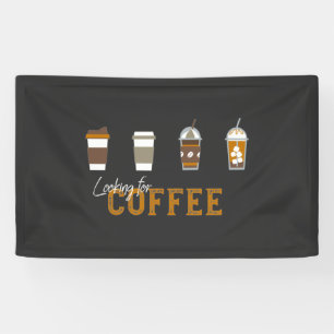 Auf der Suche nach einem köstlichen Kaffee Banner