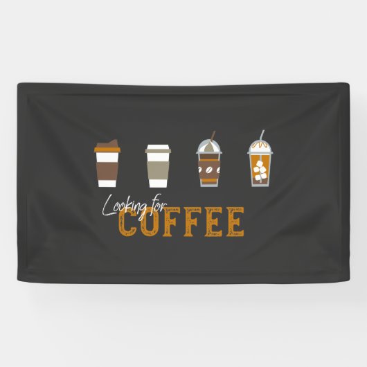 Auf der Suche nach einem köstlichen Kaffee Banner (Horizontal)