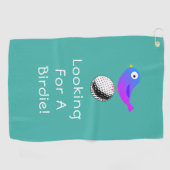Auf der Suche nach einer Birdie, DIY, Bird & Ball Golfhandtuch (Horizontal)