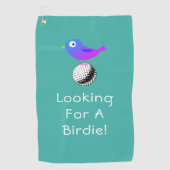 Auf der Suche nach einer Birdie, DIY, Bird & Ball Golfhandtuch (Vorderseite)