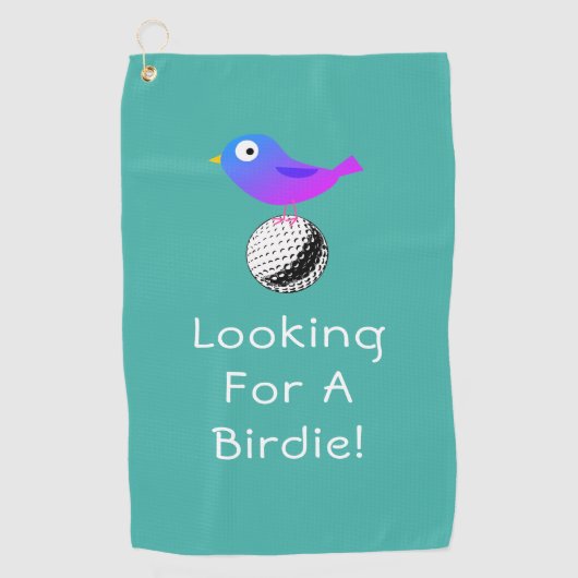 Auf der Suche nach einer Birdie, DIY, Bird & Ball Golfhandtuch (Vorderseite)