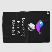 Auf der Suche nach einer Birdie, Personalize, Bird Golfhandtuch (Horizontal)