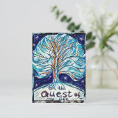 Auf der Suche nach meinem Leben - Baum - Sterne Postkarte (Stehend Vorderseite)