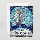 Auf der Suche nach meinem Leben - Baum - Sterne Postkarte (Vorne/Hinten)