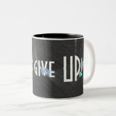 Auf der Tafel nie Inspiration geben Zweifarbige Tasse (VorderseiteRechts)