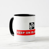 AUF DER Tasse BLOGGING behalten (Vorderseite Links)