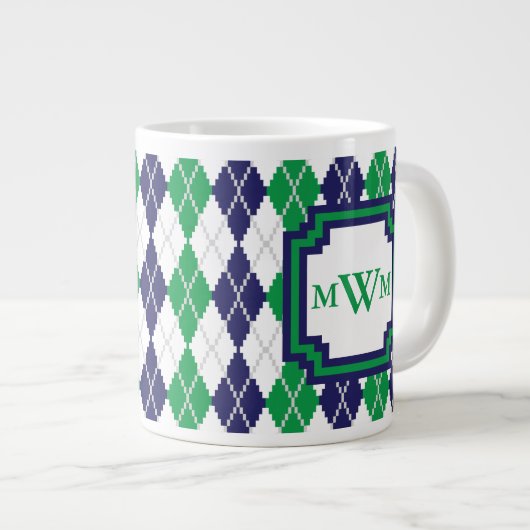 Auf der Tasse "Grüne Raute" (Vorderseite Rechts)