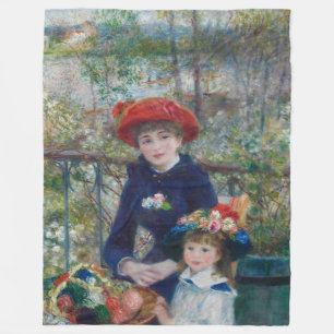 Auf der Terrasse, Impressionistisches Porträt, Ren Fleecedecke