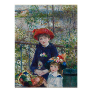 Auf der Terrasse, Impressionistisches Porträt, Ren Poster