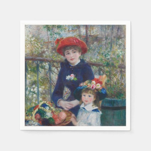 Auf der Terrasse, Impressionistisches Porträt, Ren Serviette (Vorderseite)
