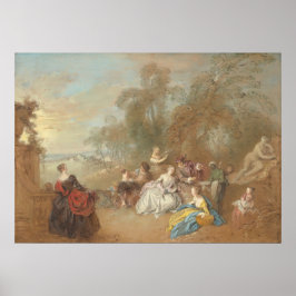 Auf der Terrasse - Jean-Baptiste Pater Kunst, Kult Poster