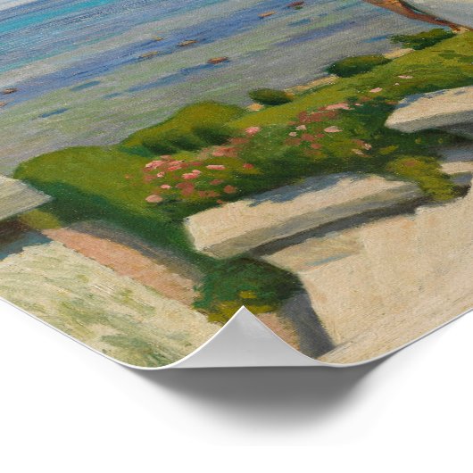 Auf der Terrasse | Paul Fischer Poster (Ecke)