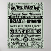 Auf der Terrasse Poster (Vorne)