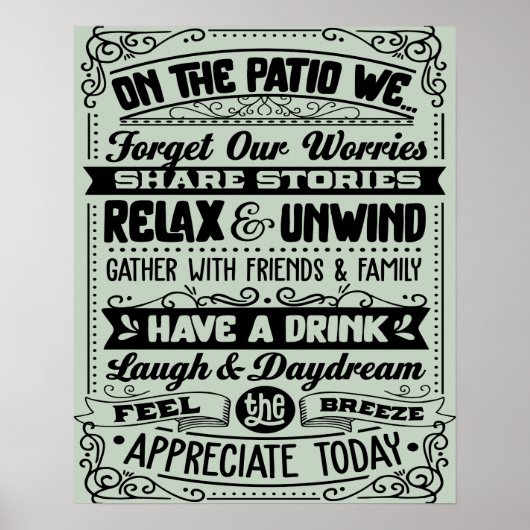 Auf der Terrasse Poster (Vorne)