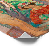 Auf der Terrasse von Sainte-Maxime | Henri Lebasqu Poster (Ecke)