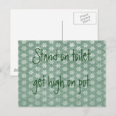 Auf der Toilette stehen, hoch auf Pot stehen Postkarte (Vorne/Hinten)