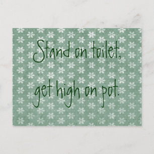 Auf der Toilette stehen, hoch auf Pot stehen Postkarte