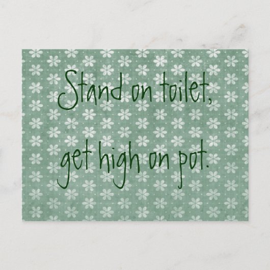 Auf der Toilette stehen, hoch auf Pot stehen Postkarte (Vorderseite)