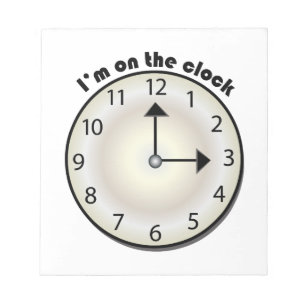Auf der Uhr Notizblock