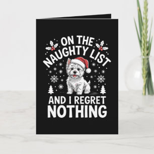 Auf der unartigen Liste Nichts bereuen Weihnachten Karte