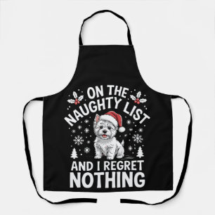 Auf der unartigen Liste Nichts bereuen Weihnachten Schürze