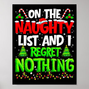 Auf der unartigen Liste und bereue nichts Pjs Chri Poster