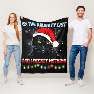 Auf der unartigen Liste und ich bereue nichts Katz Fleecedecke