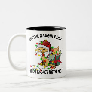 Auf der unheilvollen Liste, Funny Cat Weihnachtsfe Zweifarbige Tasse