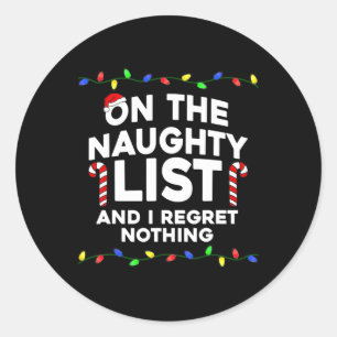 Auf der unheilvollen Liste, und ich bedaure nichts Runder Aufkleber