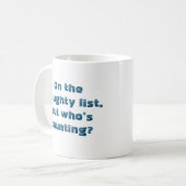 Auf der unheilvollen Liste Weihnachtskaffee Kaffeetasse (Vorderseite Links)