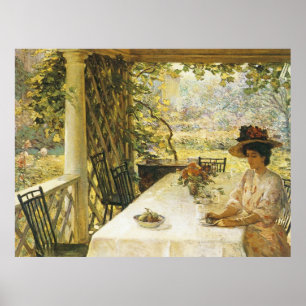 Auf der Veranda, William Chadwick Poster