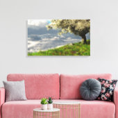 Auf der Weltspitze (Frühling) ramponierte Canvas Leinwanddruck (Insitu (Wohnzimmer))