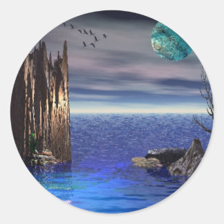 Auf der Weltspitze Runder Aufkleber