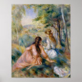 Auf der Wiese, Pierre-Auguste Renoir Poster (Vorne)