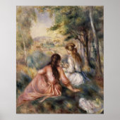 Auf der Wiese ~ Pierre-Auguste Renoir Poster (Vorne)