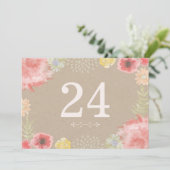 Auf der Wiese Sommer Hochzeiten Tischnummern (Stehend Vorderseite)