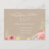 Auf der Wiese Summer Wedding RSVP Postcard