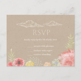 Auf der Wiese Summer Wedding RSVP Postcard Einladungspostkarte