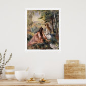 Auf der Wiese von Pierre-Auguste Renoir Poster (Küche)