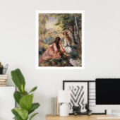 Auf der Wiese von Pierre-Auguste Renoir Poster (Heimbüro)