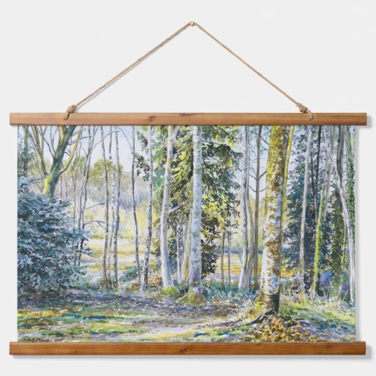 "Auf der Winterkante.." - Wandteppich Mit Holzrahmen (Vorne)