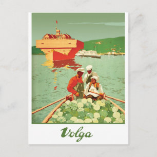 Auf der Wolga segeln Postkarte
